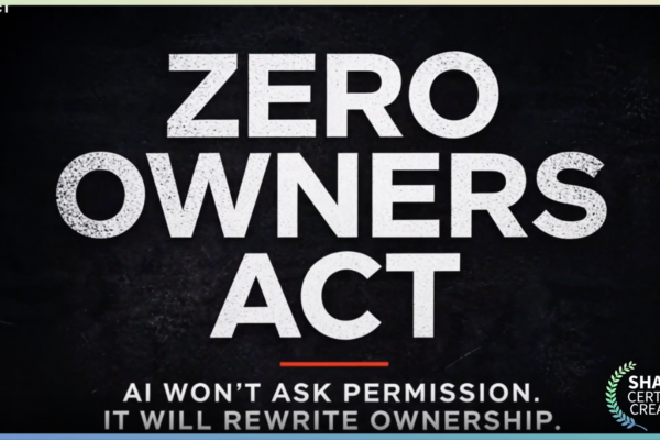 Zero Owners Act. AI Film Trailer.